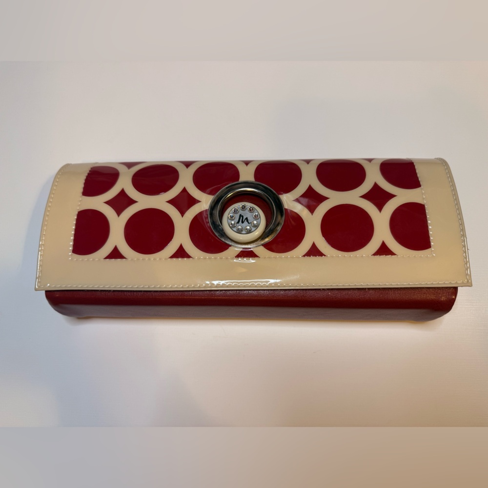 Stylish Red and Cream Clutch by Michique NWOT